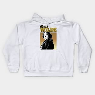 Oscar Wilde -  90s Styled Retro Graphic Design Kids Hoodie